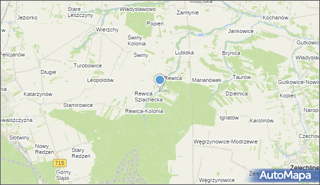 mapa Rewica Królewska, Rewica Królewska na mapie Targeo